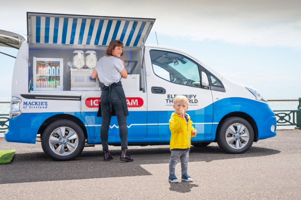 Nissan’s zero-emission ice cream van uses old EV batteries to keep things cool