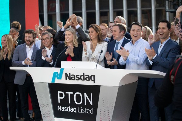 ‘We are seeing volume and interest in Peloton explode,’ says company president on listing day