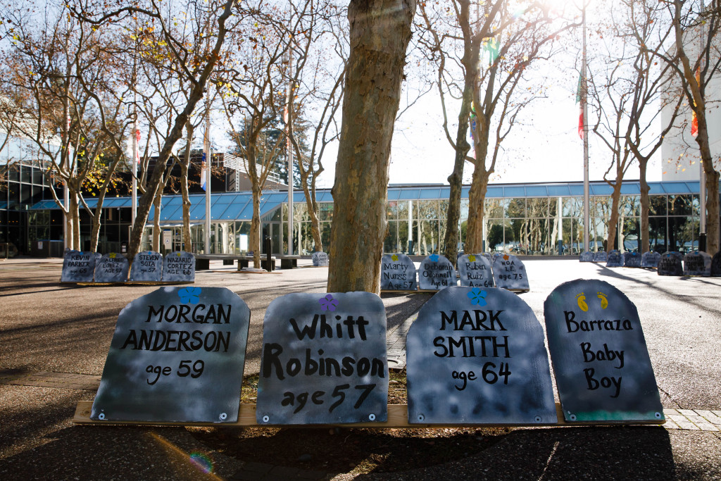 Nearly 200 tombstones cover San Jose plaza: Each one a homeless life lost